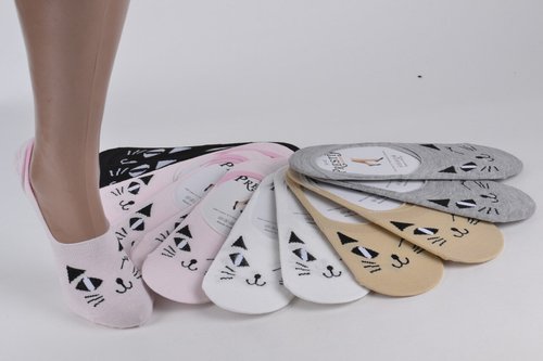 Жіночі Шкарпетки-Сліди ХЛОПОК (YA007) | 12 пар