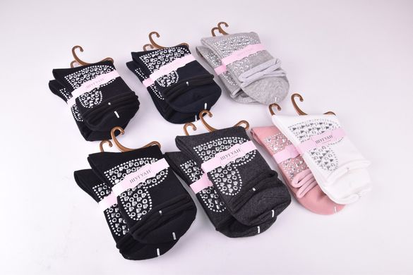 Шкарпетки жіночі "Шугуан" ХЛОПОК Стрази (Арт. B2513) | 12 пар