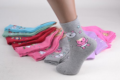 Дитячі Махрові шкарпетки на дівчинку (3701-2/25-30) | 12 пар