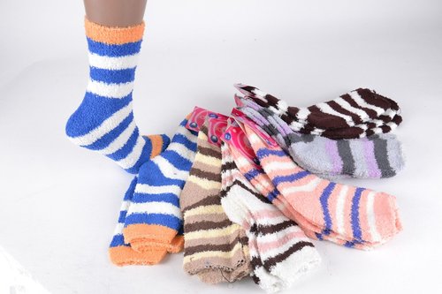 Шкарпетки жіночі "МАХРА" в смужку нар.36-42 (С457) | 12 пар