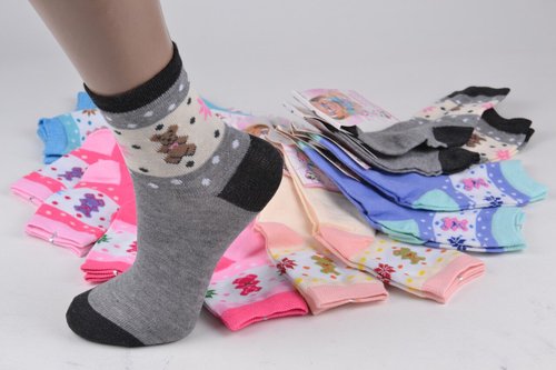 Детские Хлопковые носки на девочку (TKC265/S) | 12 пар