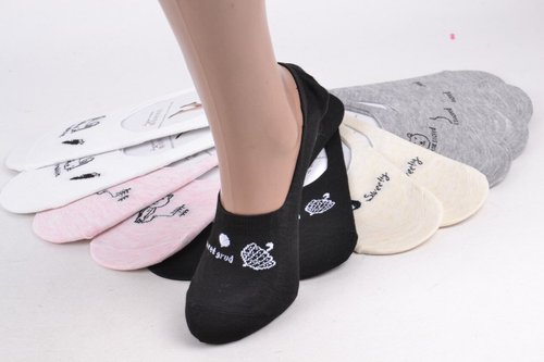 Жіночі Шкарпетки-Сліди з малюнком "Cotton" (YL015) | 12 пар