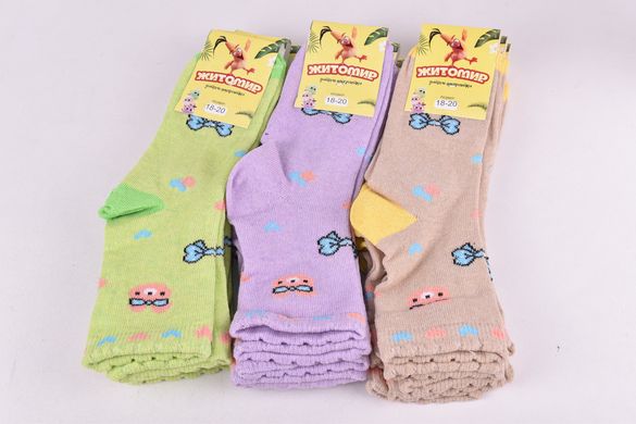 Шкарпетки дитячі на дівчинку "Житомир" бавовна (Арт. OAM427/18-20) | 12 пар