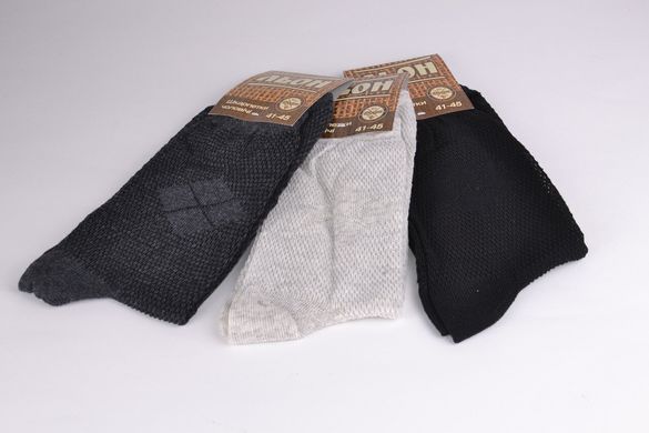 Мужские носки Лен сетка (PT028/41-45) | 12 пар