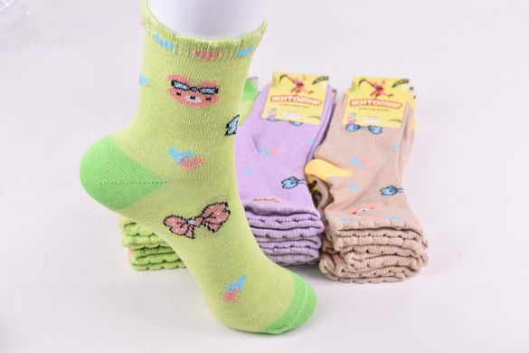 Шкарпетки дитячі на дівчинку "Житомир" бавовна (Арт. OAM427/18-20) | 12 пар