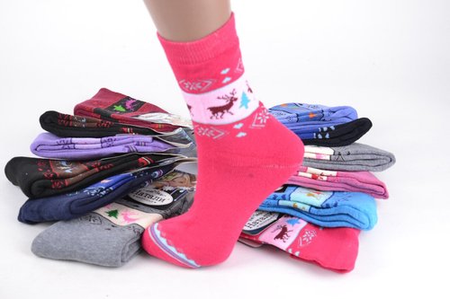 Шкарпетки жіночі махрові (B827) | 12 пар