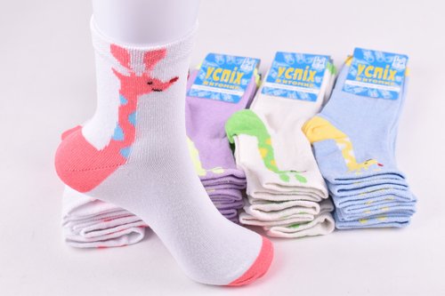 Шкарпетки дитячі на дівчинку "Житомир" бавовна (Арт. OAM428/20-22) | 12 пар
