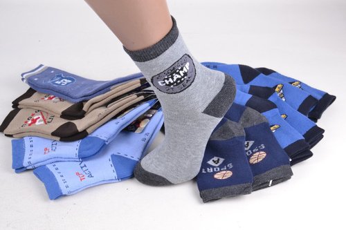 Дитячі Махрові шкарпетки на хлопчика (5016-9/25-30) | 12 пар