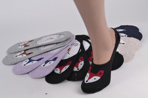 Жіночі Бавовняні Шкарпетки-Сліди (YA004/1) | 12 пар