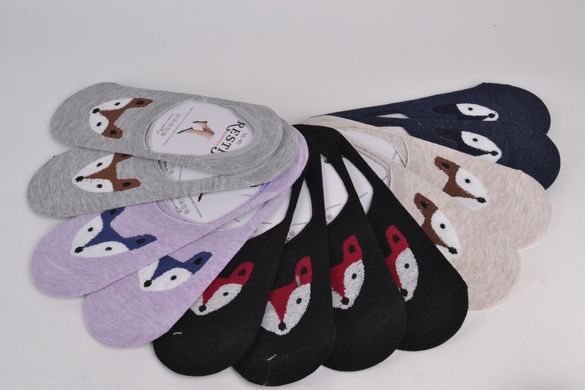 Жіночі Бавовняні Шкарпетки-Сліди (YA004/1) | 12 пар