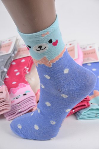 Дитячі шкарпетки на дівчинку з візерунком (TKC223/35-40) | 12 пар