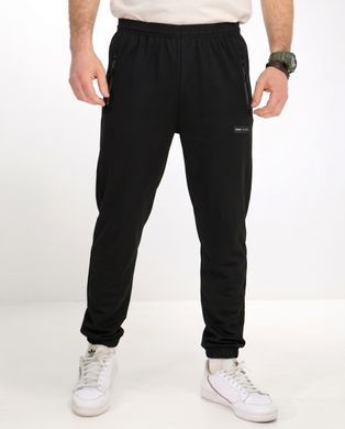 AL 610 Черные мужские спортивные штаны прямого кроя 3XL=50р  2000115567793 производитель одежды Опт круг