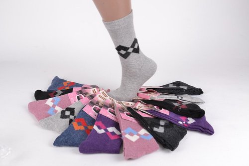 Шкарпетки жіночі ШЕРСТЬ-АНГОРА р.39-42 (7206) | 12 пар