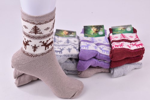 Шкарпетки жіночі махрові "ДУКАТ" бавовна (Арт. PTM053) | 12 пар