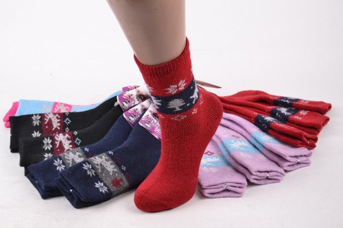 Дитячі шкарпетки на дівчинку Вовна АНГОРА (FE5032/25-30) 12 пар