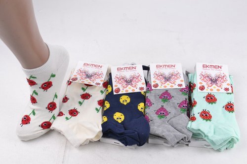 Жіночі шкарпетки "Ekmen" COTTON Туреччина (Арт. TU205/1) | 12 пар
