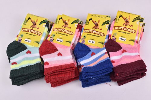 Шкарпетки дитячі на дівчинку "Житомир" бавовна (Арт. OAM440/10-12) | 12 пар