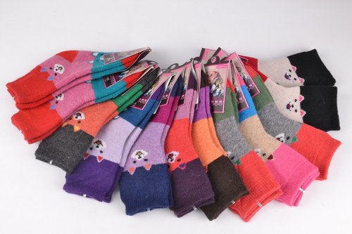 Дитячі вовняні шкарпетки на дівчинку (арт. TKC721-6S) | 12 пар