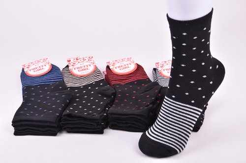Шкарпетки жіночі Бавовняні (Арт. ME32007/BL) | 12 пар