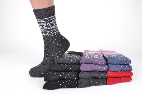 Шкарпетки жіночі ШЕРСТЬ-АНГОРА р.39-42 (7201) | 12 пар