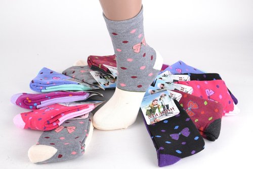 Шкарпетки підліток на дівчинку "Махра" р.30-35 (C951-3) | 12 пар