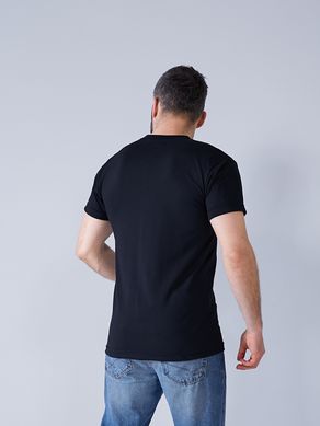 3 шт.|Чорна бавовняна футболка вітчизняного виробництва XL