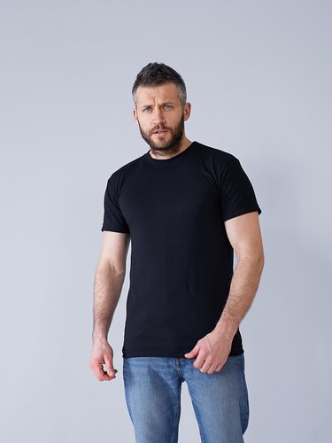 3 шт.|Черная хлопковая футболка отечественного производства XL