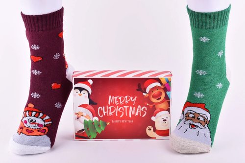 Шкарпетки жіночі "Merry Christmas" в подарунковій упаковці (Арт. Y107) | 1 компл.