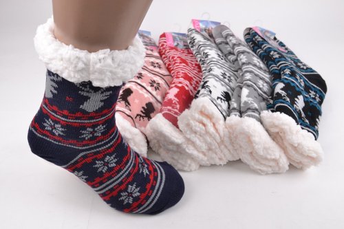Шкарпетки жіночі на хутрі (Арт. HD2033) | 12 пар