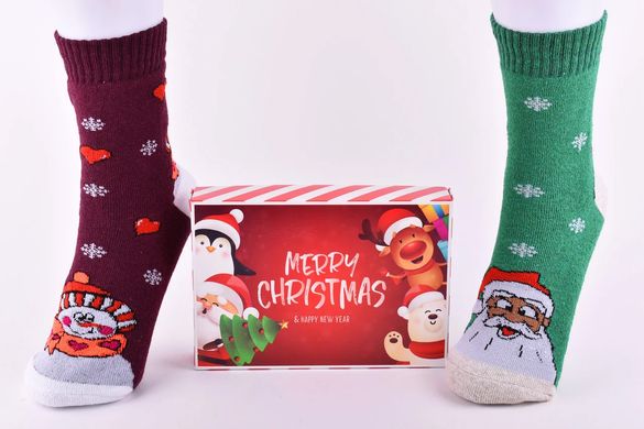 Шкарпетки жіночі "Merry Christmas" у подарунковій упаковці (Aрт. Y107) | 1 компл.