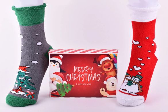 Шкарпетки жіночі "Merry Christmas" у подарунковій упаковці (Aрт. Y107/2) | 1 компл.