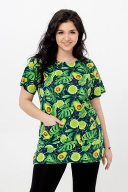 b 42 Женская футболка Авокадо большого размера 58-60 р