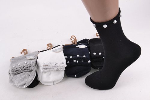 Шкарпетки жіночі ошатні "Cotton" (Арт. NDX1079) | 12 пар