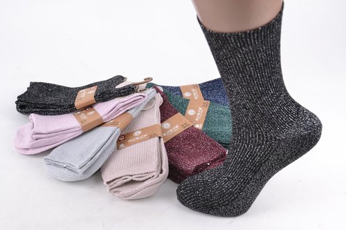 Жіночі шкарпетки з люрексом "Cotton" (Арт. NPX33) | 30 пар