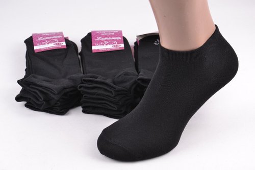 Жіночі Бавовняні шкарпетки "Житомир" (Арт. OK075/Black) | 12 пар