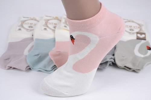 Женские носки заниженные "AURA" Cotton (Арт. ND5915) | 30 пар