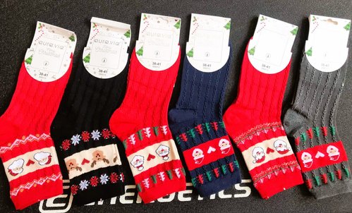Шкарпетки жіночі Merry Christmas "AURA" COTTON (Арт. SN513/35-38) | 5 пар
