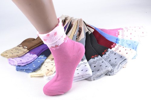 Жіночі шкарпетки "КОРОНА" Махра-Бамбук (арт. LKB2101) | 12 пар
