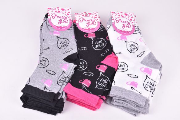 Шкарпетки жіночі з малюнком ХЛОПОК (Арт. ME32132) | 12 пар