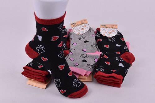Шкарпетки жіночі з малюнком ХЛОПОК (Арт. ME32124) | 12 пар