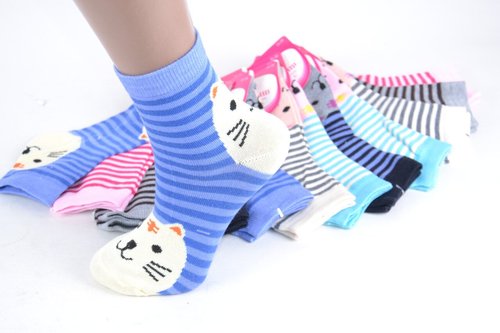 Дитячі шкарпетки на дівчинку з візерунком (TKC216/34-37) | 12 пар