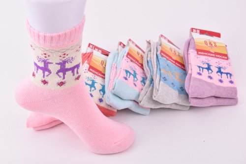 Шкарпетки жіночі з малюнком ШЕРСТЬ (Арт. PTSY005/2) | 10 пар