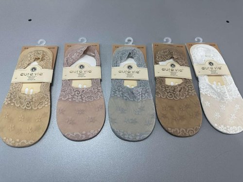 Шкарпетки-сліди жіночі "AURA" Cotton Мереживо (Арт. NDD1580) | 30 пар