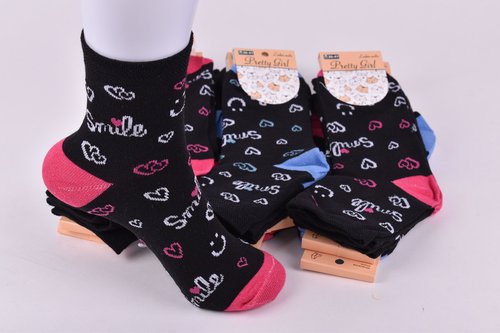 Шкарпетки жіночі з малюнком ХЛОПОК (Арт. ME32123) | 12 пар