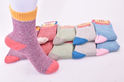Шкарпетки жіночі з візерунком ШЕРСТЬ (Арт. PTSY024) | 10 пар