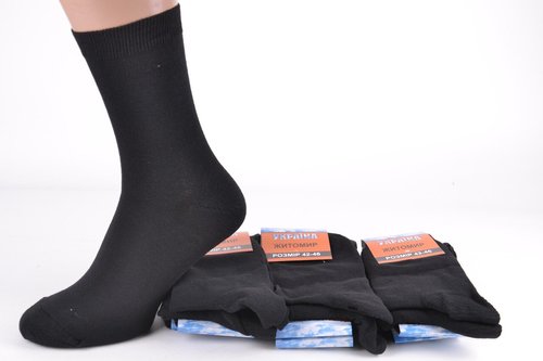 Шкарпетки чоловічі "Житомир" ХЛОПОК (Арт. Y710/Black) | 12 пар