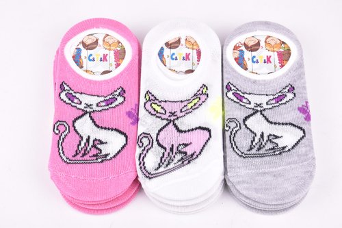 Шкарпетки-сліди дитячі на дівчинку ХЛОПОК (Арт. SU162-5/6) | 12 пар