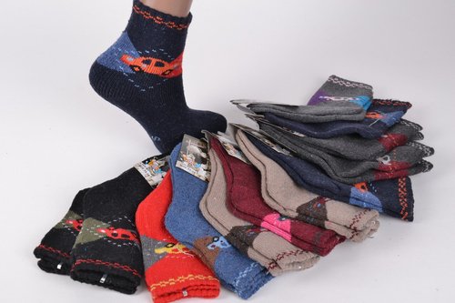 Дитячі вовняні шкарпетки на хлопчика р.15-24 (Арт. C051/S) | 12 пар