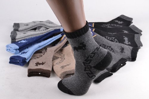 Шкарпетки дитячі на хлопчика "КОРОНА" ШЕРСТЬ (LKC3546-2/S) | 12 пар