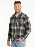 Сорочка байкова чоловіча в клітинку сіра 3XL, С 104-3  2000115568851 виробник одягу Опт коло